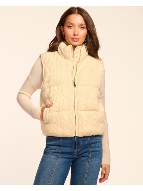 Vera Cable Knit Puffer Vest