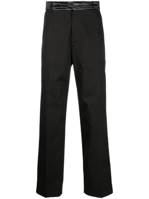straight-leg chino trousers
