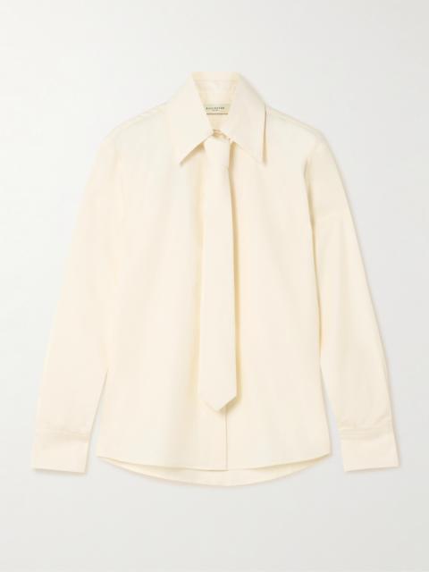 Billie Tie-detailed Cotton-poplin Shirt
