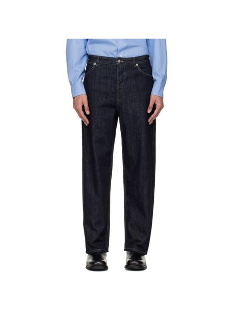 Navy Contrast Stich Jeans