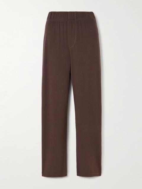 Lounge Ribbed Stretch-jersey Staight-leg Pants