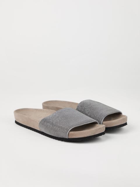 Precious slides in suede