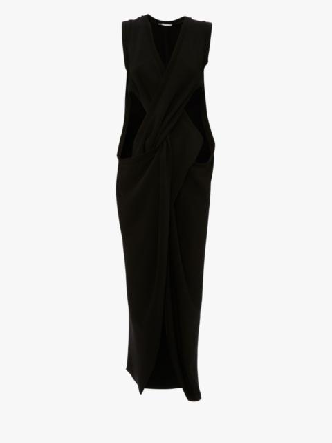LONG TWIST FRONT DRESS
