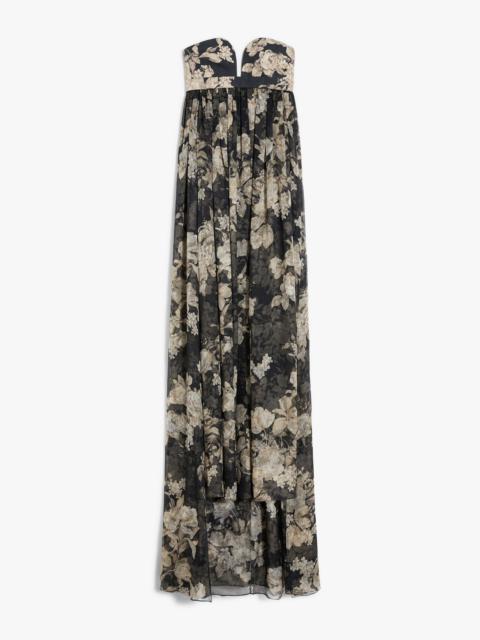 Max Mara ACERBO1234 Printed chiffon bustier dress | REVERSIBLE