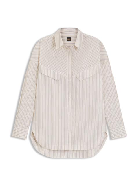OVERSIZE-FIT BLOUSE IN STRIPED COTTON