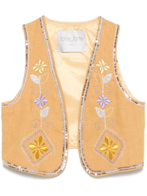 floral-embroidery gilet
