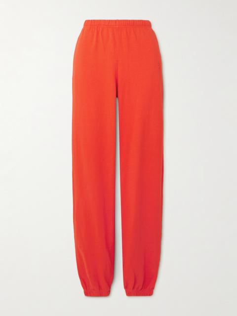 Vinny Embroidered Tapered Cotton-jersey Track Pants