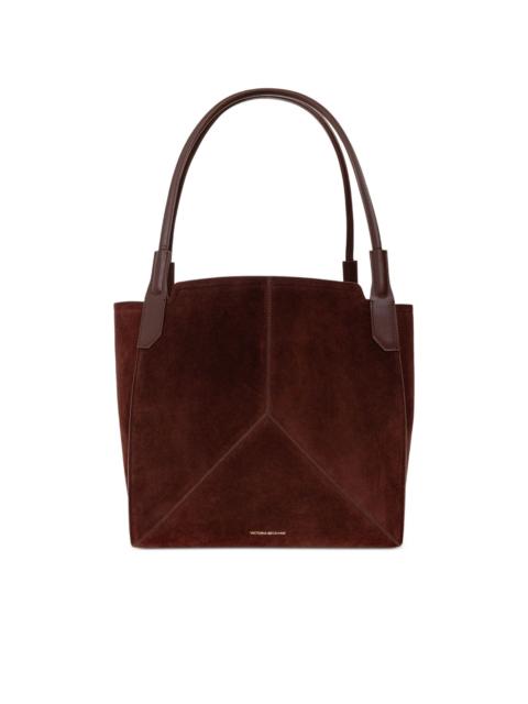 logo-detail leather tote bag