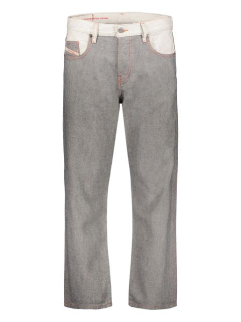 five-pocket faded jeans