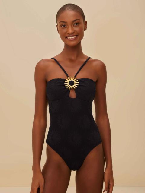 Black Sunny Moon One-Piece Swimsuit
