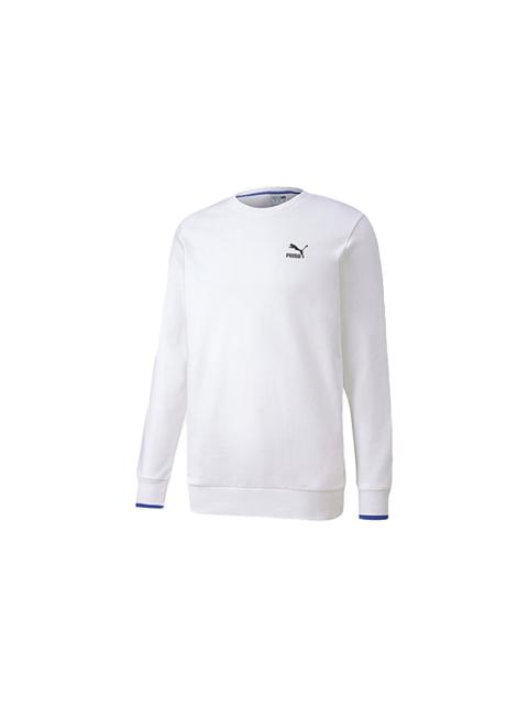 PUMA Casual Sports Running Round Neck Pullover Long Sleeves White 598134-02