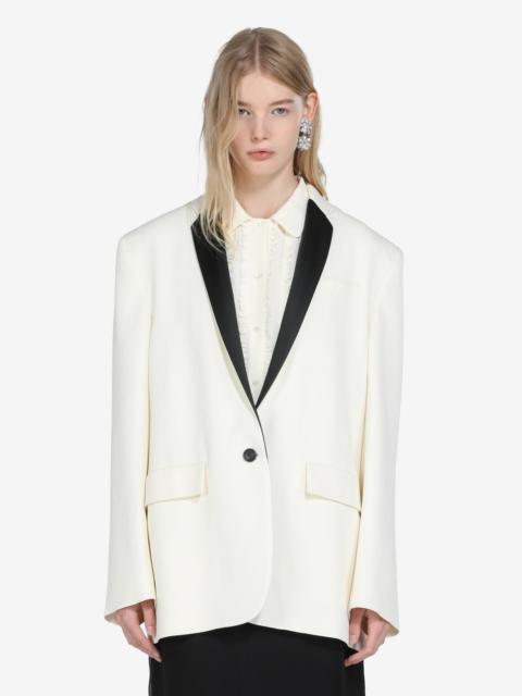 CONTRAST-LAPEL BLAZER