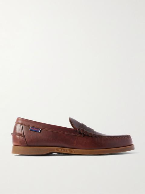 Dolphin Waxed-Leather Penny Loafers Brown