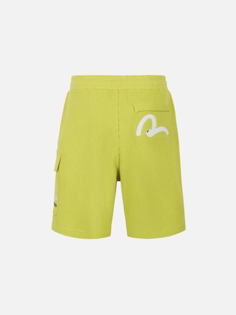 Seagull and Logo Embroidery Fashion Fit Waffle Sweatshorts
