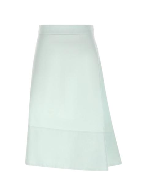 asymmetric flared midi skirt