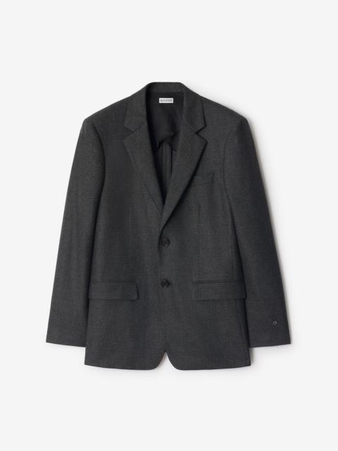 Check Wool Cashmere Tailored Jacket