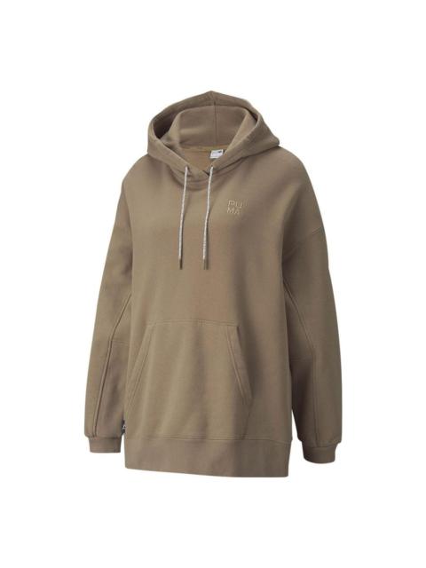 (WMNS) PUMA Infuse Pullover Hoodie 'Brown' 533421-63