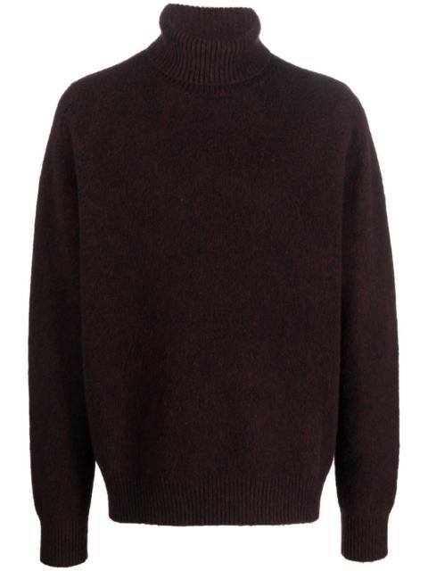 logo-knit roll-neck jumper