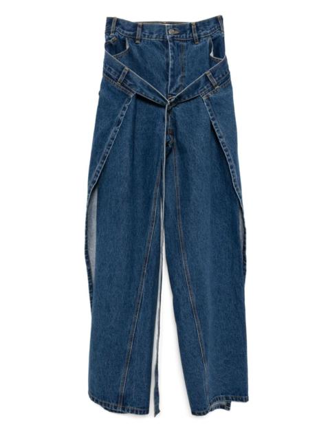 panel detailing jeans