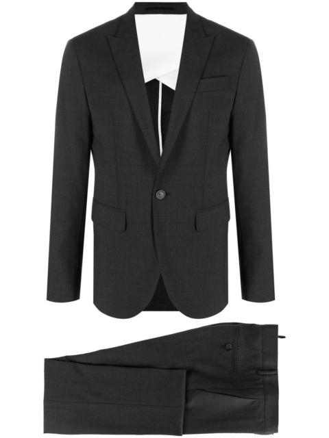 single-breasted wool-blend suit