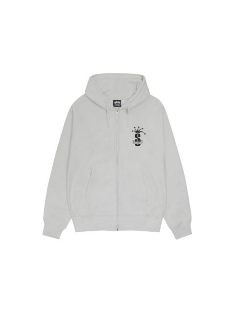 Stussy Crown Band Zip Hoodie Fog