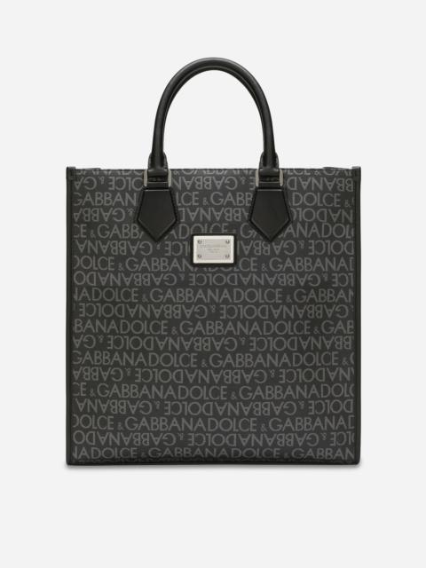 Medium coated jacquard shopper