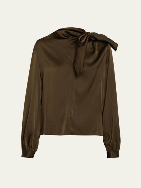 Harry Tie-Neck Silk Blouse