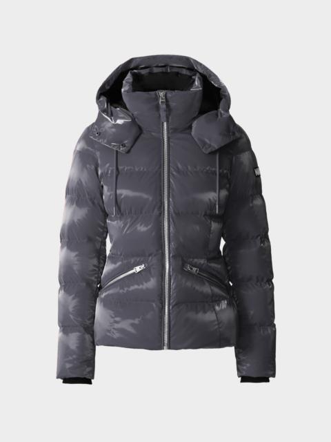 MADALYN-GLO High-Gloss Down Jacket With Removable Hood