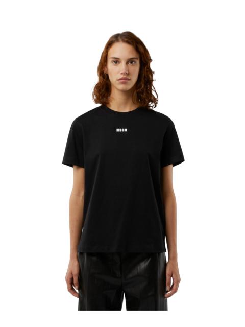 Cotton T-shirt with micro logo
