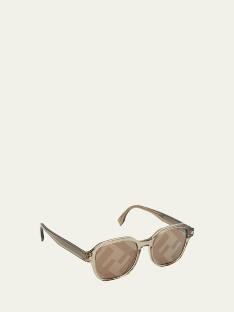 Men's Monogram Lens Square Sunglasses