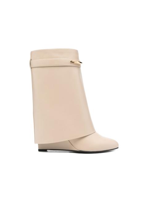 shark heel ankle boots