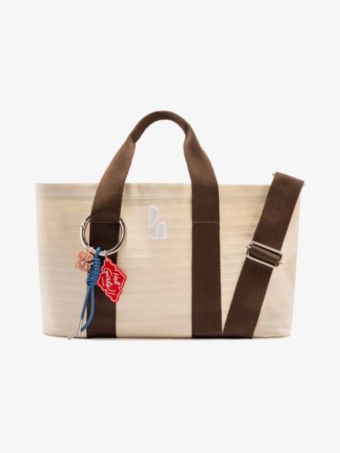 Americana Tote Bag In Ivory Awning Stripe