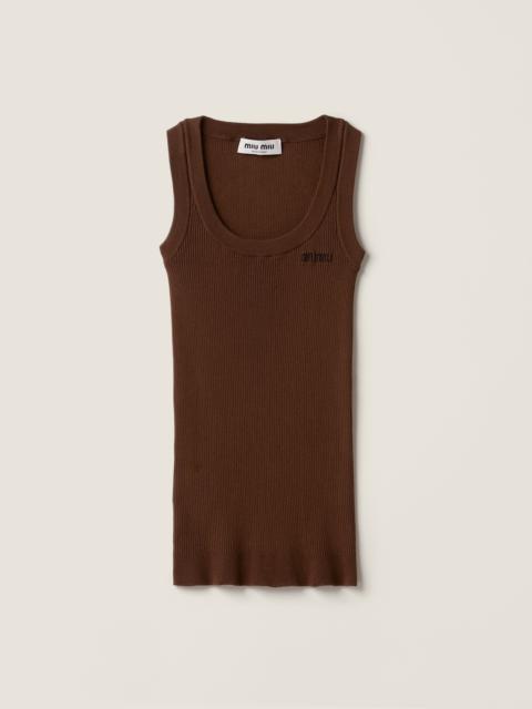 Cotton knit tank top