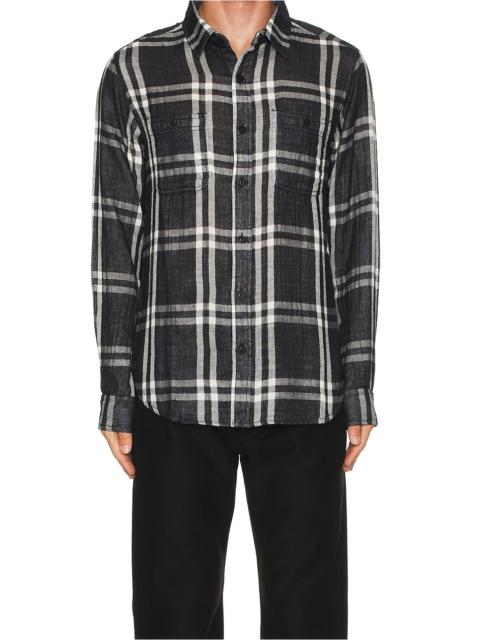 Double Weave Plaid Work Shirt
