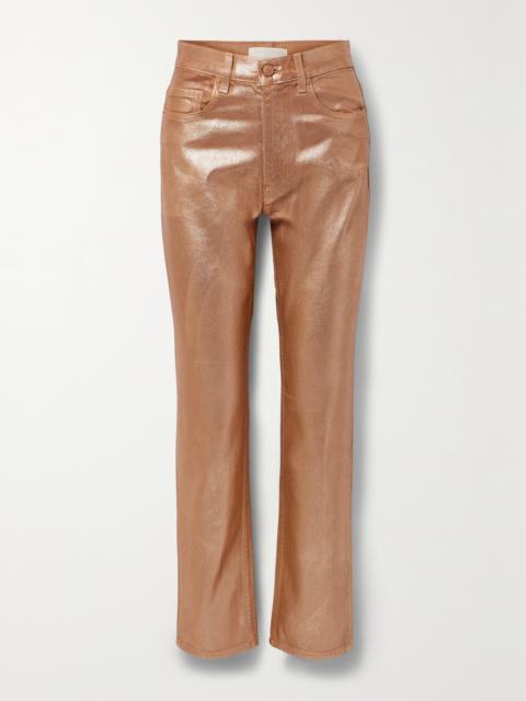 The Agnes High-rise Straight-leg Metallic Jeans