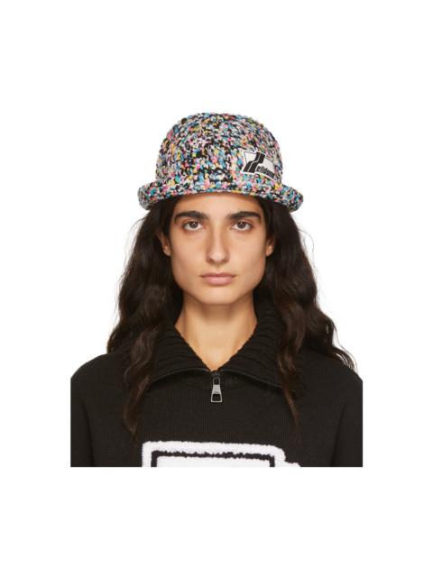 Multicolor Crochet Logo Bucket Hat