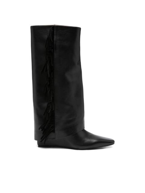 Quinn fringed leather boots