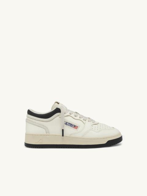 MED-WAY SNEAKERS IN LEATHER COLOR MARSHMALLOW AND BLACK