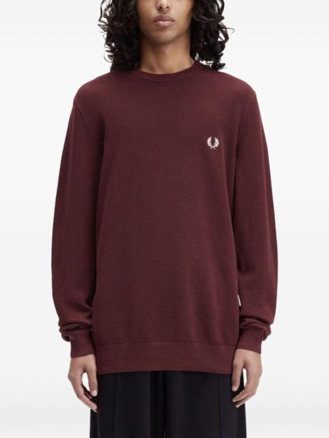 textured logo sweater