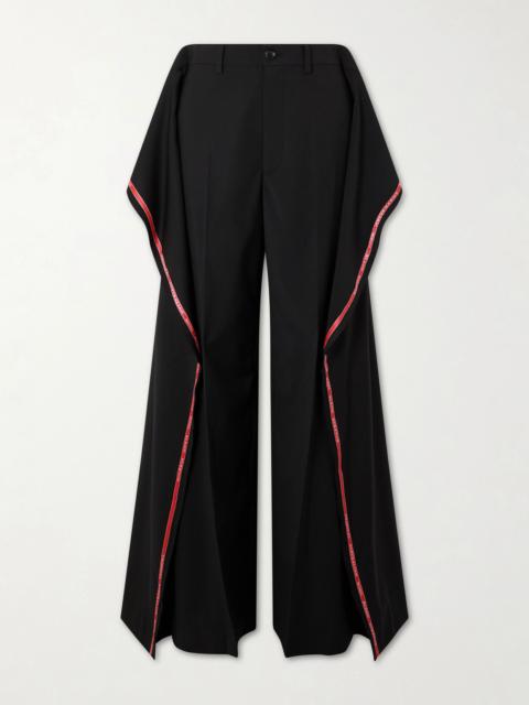 Crepe Straight-leg Pants