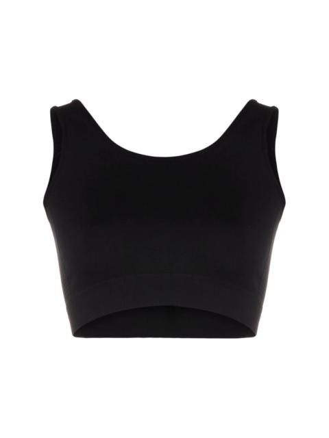 ribbed scoop-neck sports bra