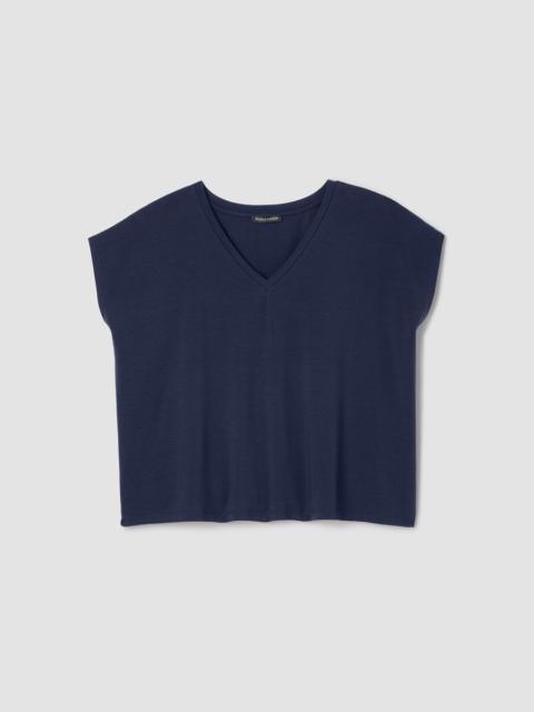 Fine Jersey V-Neck Square Top