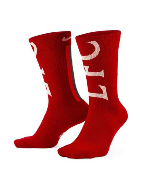 Nike Snkr Sox Crew Liverpool Soccer/Football Sports Mid Tops Socks One Pair Red DM3276-687