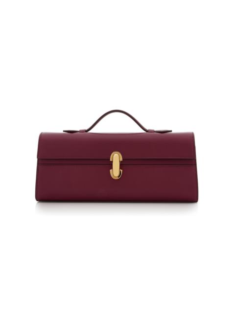 The Slim Symmetry Leather Pochette purple