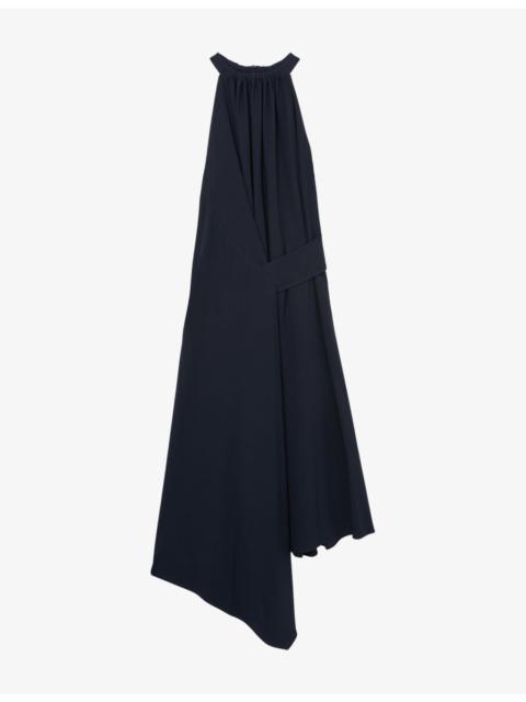 Maeve Drape-Detail Sleeveless Woven Midi Dress