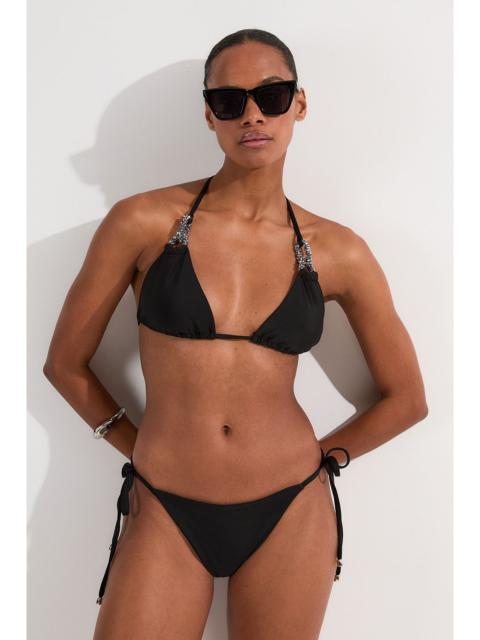 Hardware Detail Tie Side Bikini Bottoms