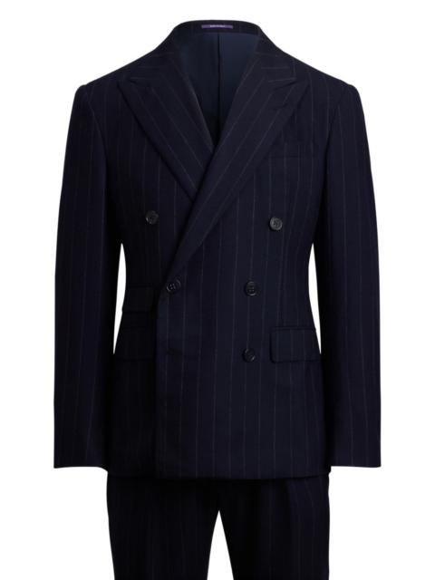 pinstripe double-breasted suit