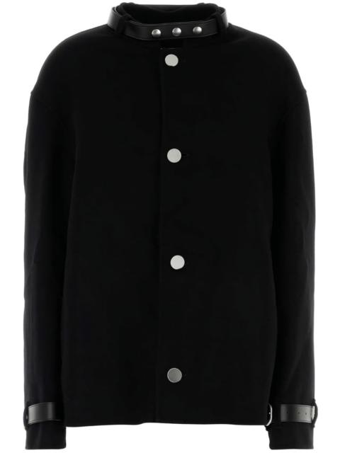 belt-detail cashmere jacket