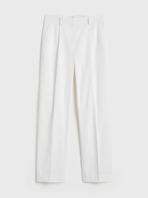 Slanted pocket trousers white