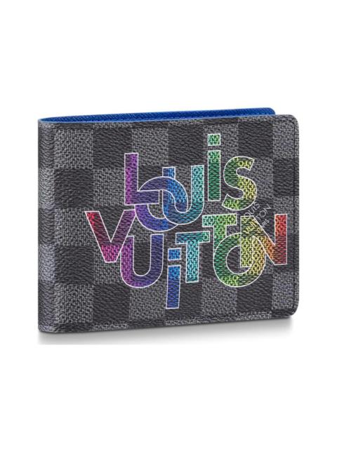 Louis Vuitton Multiple Wallet Damier Graphite Link Bleu Clair